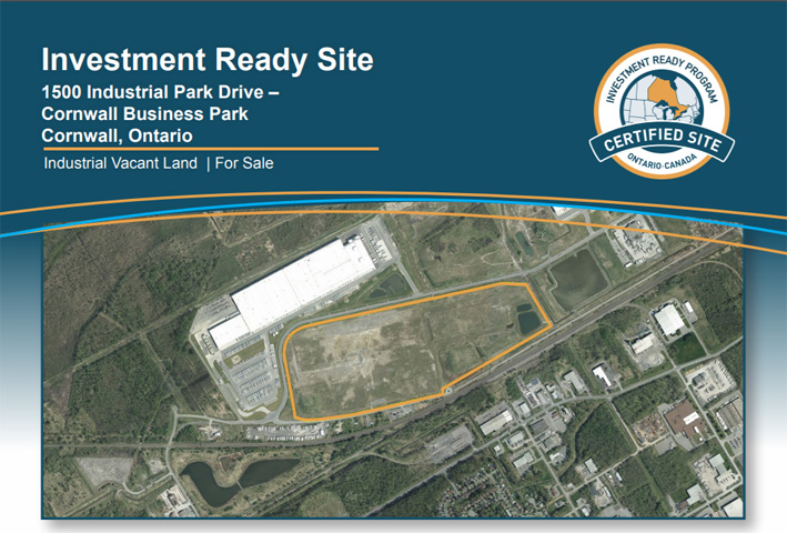 Investment Ready - Certified Site - Cornwall Ontario