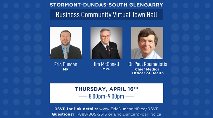 Meet Eric Duncan, MP - Eric Duncan, MP for Stormont-Dundas-South