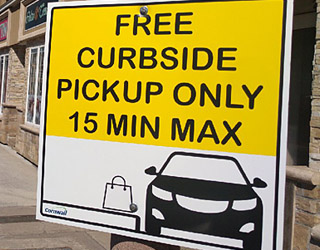 Curbside Pickup Parking in Cornwall