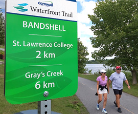 Waterfront Trail Distance Signs - Cornwall Ontario