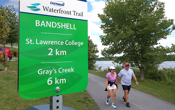 Waterfront Trail Distance Signs - Cornwall Ontario