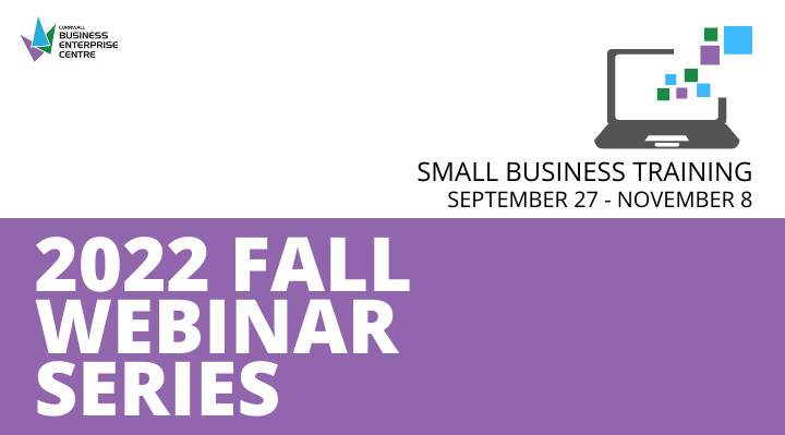 CBEC Fall Webinar Series - Cornwall, SDG Akwesasne