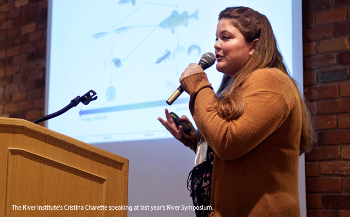 The River Institute's Cristina Charette speaking at last year's River Symposium. 