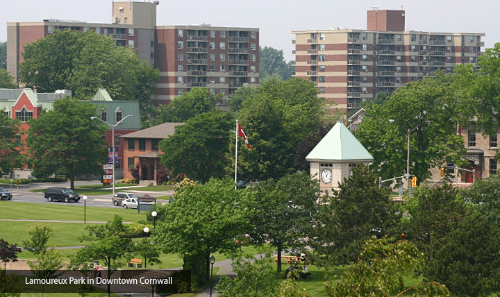 Lamoureux Park in Downtown Cornwall